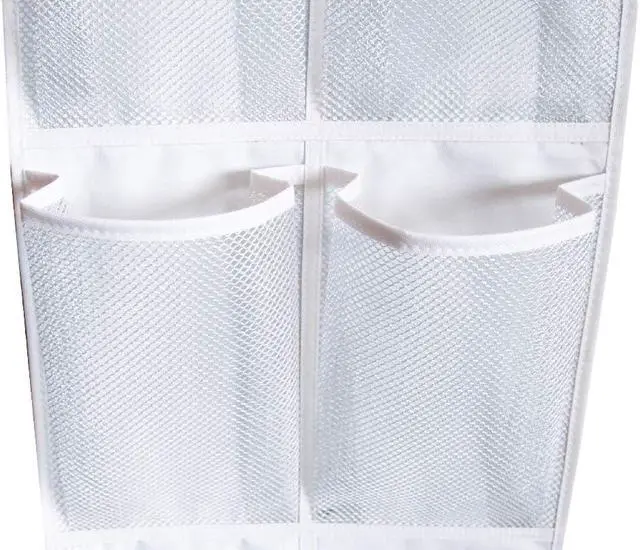 Alt view image 5 of 7 - MISSLO Heavy Duty Over The Door Storage with 12 Mesh Pockets (White)