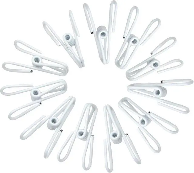 Main image of 2 Inch Chip Clips White,Steel Clothes Pins Utility PVC-Coated Steel Clips for Food Package Chips Bag Parper (20, White)