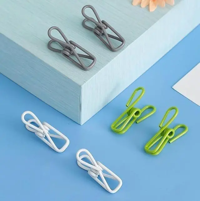 Alt view image 6 of 7 - 2 Inch Chip Clips White,Steel Clothes Pins Utility PVC-Coated Steel Clips for Food Package Chips Bag Parper (20, White)