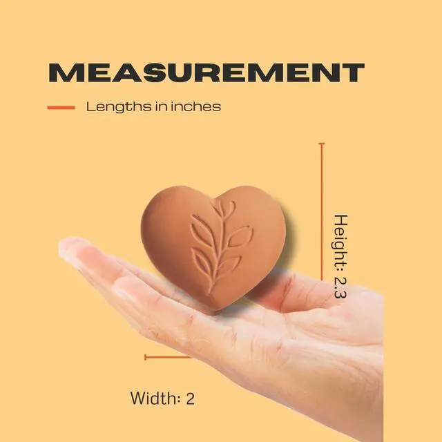 Alt view image 2 of 5 - Sifri Brown Sugar Keeper 3D Terracotta Clay Softener, Unique Moisture Holder for Baking Essentials Like Cookies, Marshmallows, Herbs (1, Heart)