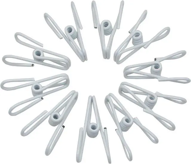 Main image of 30 Pcs 2 Inch White Chip Clips, PVC Coating High Elasticity Strength Clothes Pins, Food Clips and Bag Clips