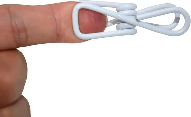 Alt view image 2 of 5 - 30 Pcs 2 Inch White Chip Clips, PVC Coating High Elasticity Strength Clothes Pins, Food Clips and Bag Clips