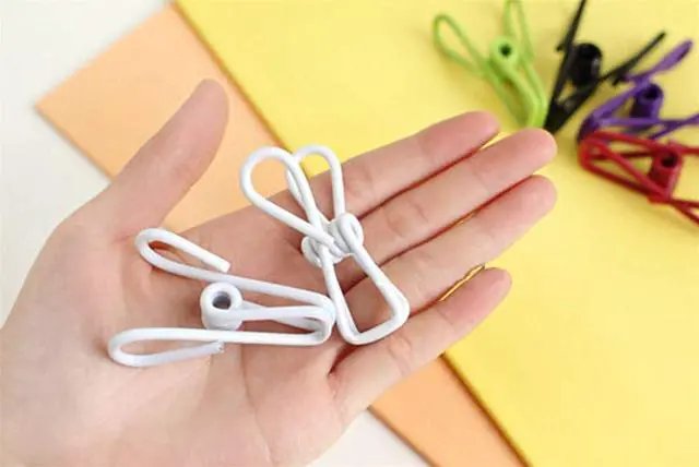 Alt view image 5 of 5 - 30 Pcs 2 Inch White Chip Clips, PVC Coating High Elasticity Strength Clothes Pins, Food Clips and Bag Clips