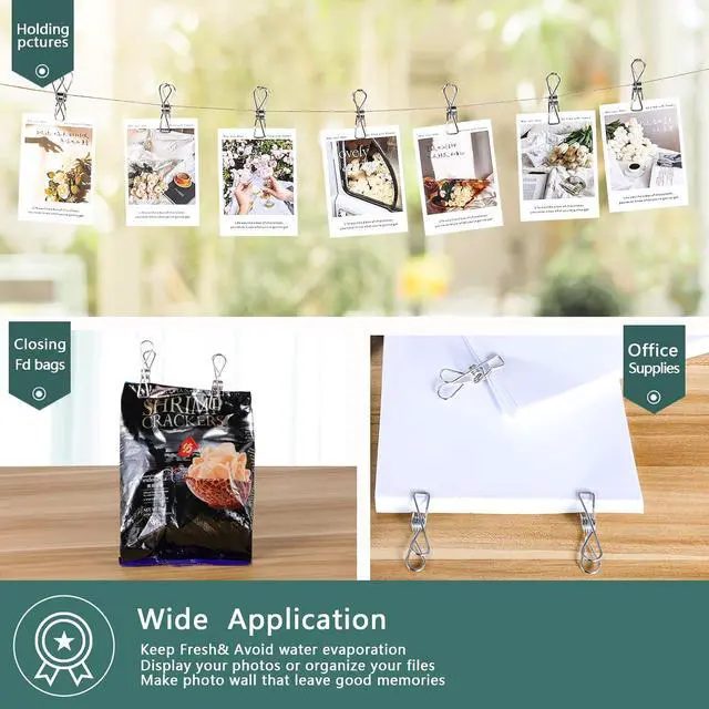 Alt view image 5 of 7 - Clothes Pins Metal Stainless Steel Clothespins Laundry Pin Bag Photo Clips | pin stainless outdoor steel clothesline chip strong line wooden clothespin plastic bulk outside close cloths hanging bags
