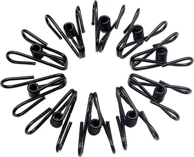 Main image of 30 Pcs 2 Inch Black Chip Clips PVC Coating High Elasticity Strength Anti-Rust Steel Chip Bag Clips, Food Clips and Clothes Pins