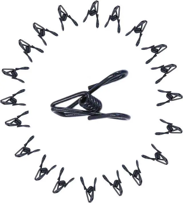 Alt view image 2 of 2 - 30 Pcs 2 Inch Black Chip Clips PVC Coating High Elasticity Strength Anti-Rust Steel Chip Bag Clips, Food Clips and Clothes Pins