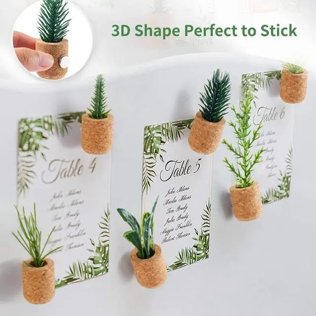 Alt view image 4 of 7 - Joyibay Plant Fridge Magnets Mini Succulent Magnets Artificial Plants Refrigerator Magnets Potted Succulent Plants Magnet Stickers Cute for Magnet Boards Fridge Home Office Decor