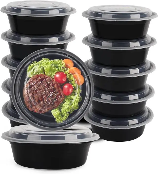 Main image of WGCC Meal Prep Containers with Lids - 10Pack 32oz Meal Prep Bowls, Disposable Food Prep Containers, Round To Go Containers with Lids, BPA-Free, Freezer & Dishwasher Safe