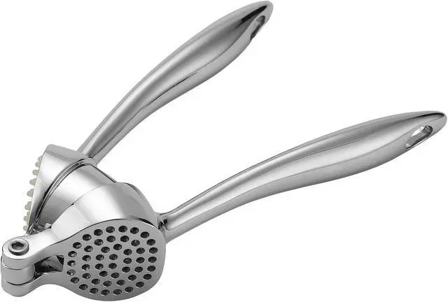 Alt view image 2 of 4 - Garlic Press, Premium Zinc Alloy Garlic Crusher, Easy to Clean Professional Garlic Mincer with Built-in Cleaner, Sturdy Ginger Press for Nuts & Seeds, Dishwasher Safe