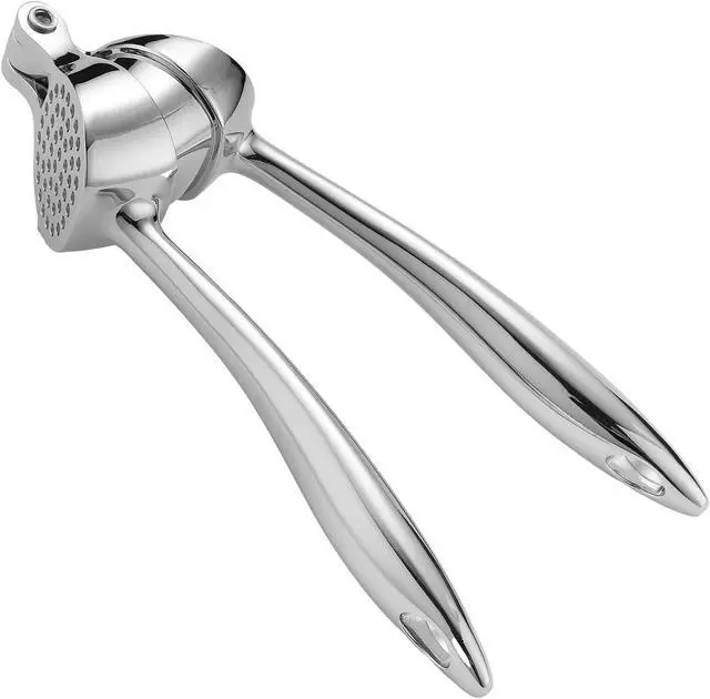 Alt view image 3 of 4 - Garlic Press, Premium Zinc Alloy Garlic Crusher, Easy to Clean Professional Garlic Mincer with Built-in Cleaner, Sturdy Ginger Press for Nuts & Seeds, Dishwasher Safe