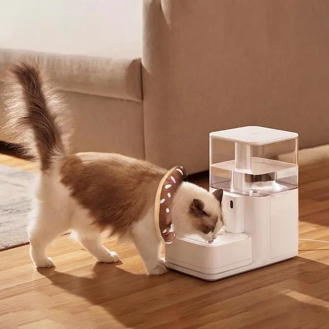 Alt view image 7 of 7 - Cat Cone Collar Soft, Plush Pillow Cute Donut Lightweight Adjustable Neck Cone for Cats Kittens After Surgery, M