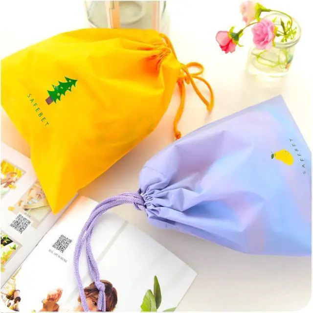 Alt view image 5 of 7 - BINGONE Set of 5 Waterproof Drawstring Bag PE Plastic Folding Sport Home Travel Storage Use combine C