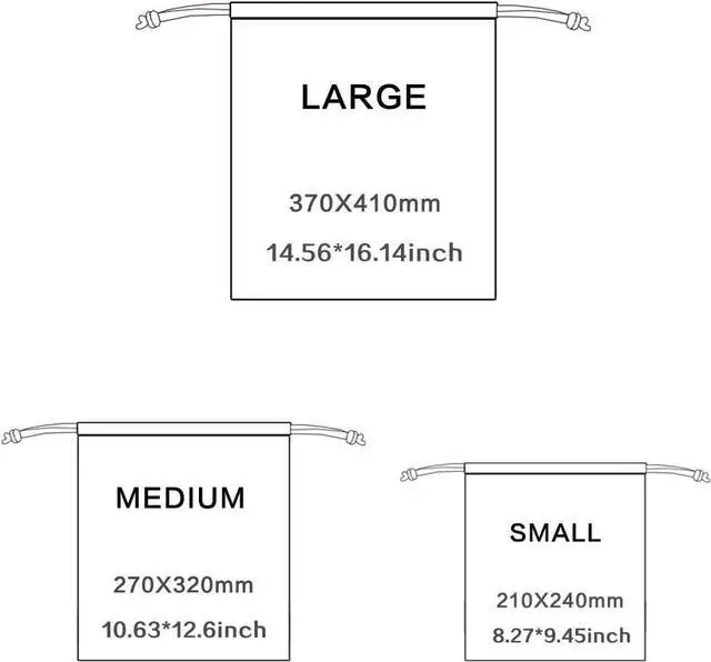 Alt view image 6 of 7 - BINGONE Set of 5 Waterproof Drawstring Bag PE Plastic Folding Sport Home Travel Storage Use combine C