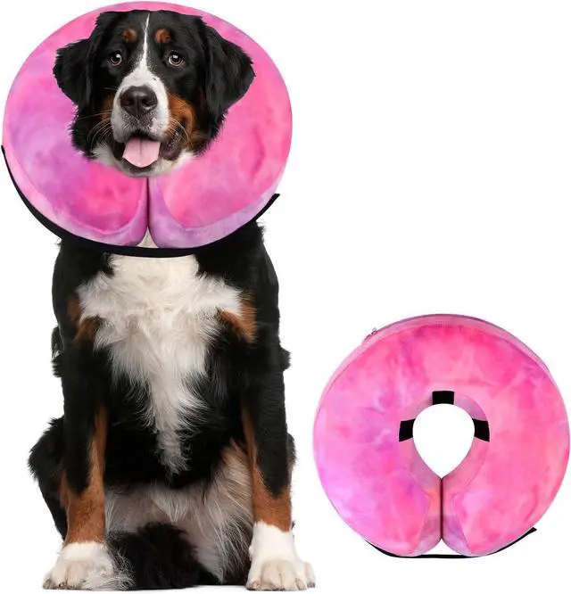 Main image of Dog Cone, Y-blue Dog Cone Collar Inflatable Puppy Neck Collar(Rose Purple, XL)