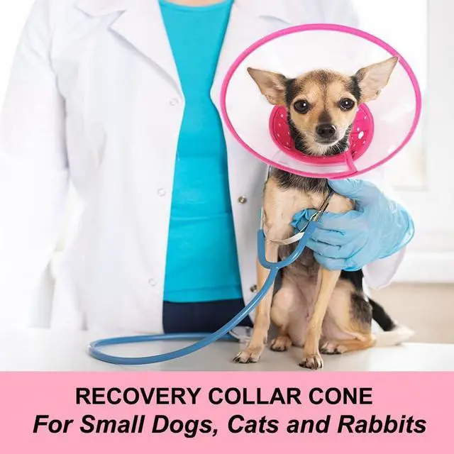 Alt view image 7 of 7 - Vivifying Pet Cone for Cats and Small Dogs, 3 Size of Adjustable 5.7-8in Lightweight Recovery Elizabethan Collar for Cats, Puppies and Mini Dogs (Pink)