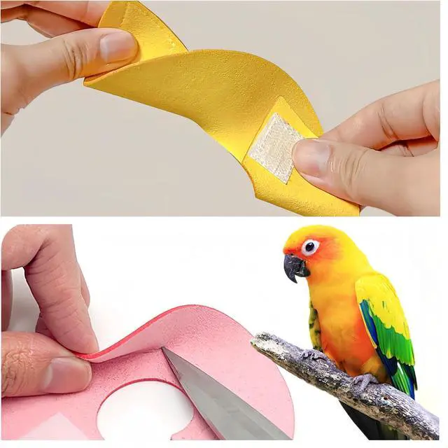 Alt view image 7 of 7 - 3 Pack Anti-bite Bird Collars Anti-Grab Feather Plucking Wound Healing Safety Elizabethan Collar Neck Protector Recovery Cones for Budgerigar Cockatiel Lovebirds Cockatoo Parrots-S