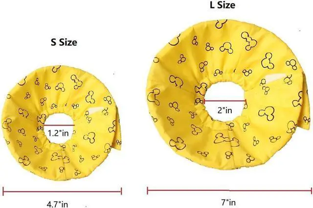 Alt view image 4 of 4 - Hamster Rabbit Protection Cone Neck Recovery Collar - Small Animal Pets Elizabethan Collar Anti-Water Bite Sratch Risistant for Guinea Pig Mice Mouse Rats Ferret Squrrel (S, Yellow)