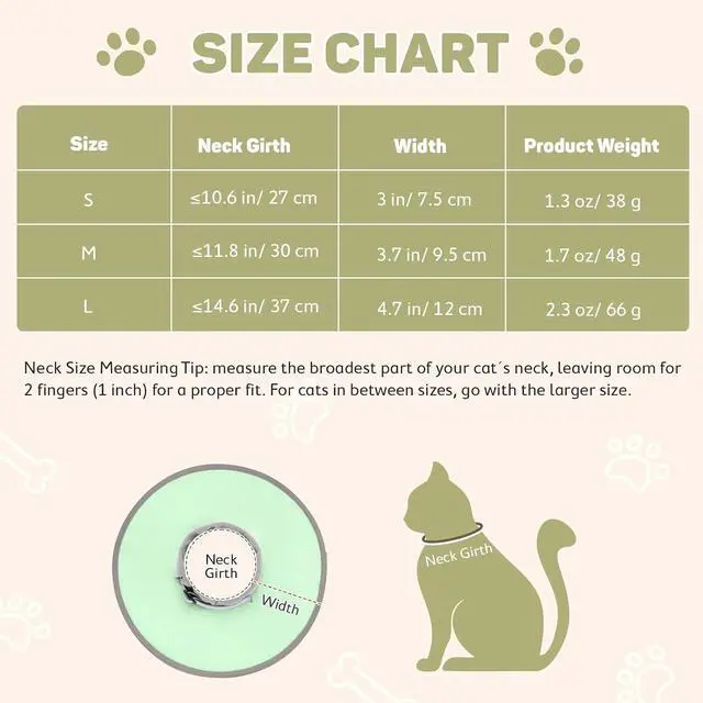 Alt view image 3 of 7 - Avont Lightweight Waterproof Foldable Cone, Soft E-Collar - S Green | Neck up to 10.6", Width 3". Foldable soft cone for cats & small dogs, stops licking, waterproof, easy clean