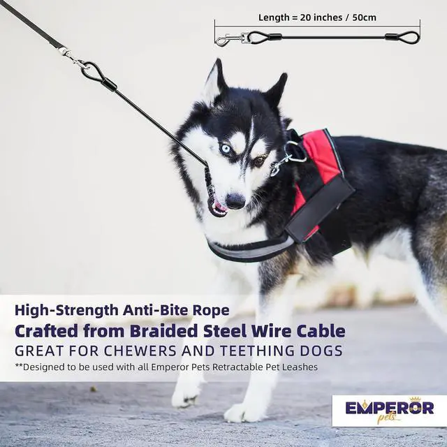 Alt view image 2 of 7 - Retractable Dog Leash Add-On Accessory - Anti-Bite Rope - for Extra Protection Against Biting from Your pups - 1 pc