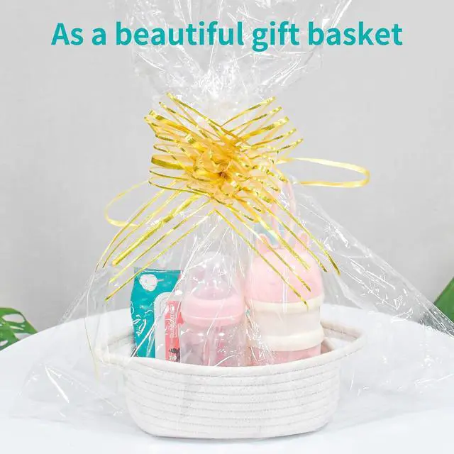 Alt view image 4 of 7 - ABenkle Small Storage Basket, Mini Basket, Cute Tiny Cotton Rope Woven Baskets, Boho Decorative Toy Dog Cat Bin for Nursery, Bedroom, Spa, Empty Gift Baskets - XS, White