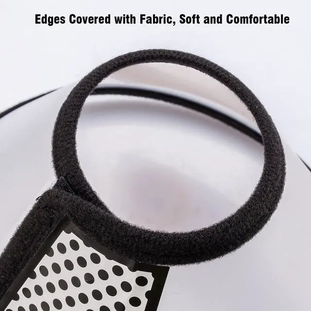 Alt view image 7 of 7 - Depets Adjustable Recovery Pet Cone E-Collar for Cats Puppy Rabbit, Plastic Elizabeth Protective Collar Wound Healing Practical Neck Cover, Neck Girth 8.1 in