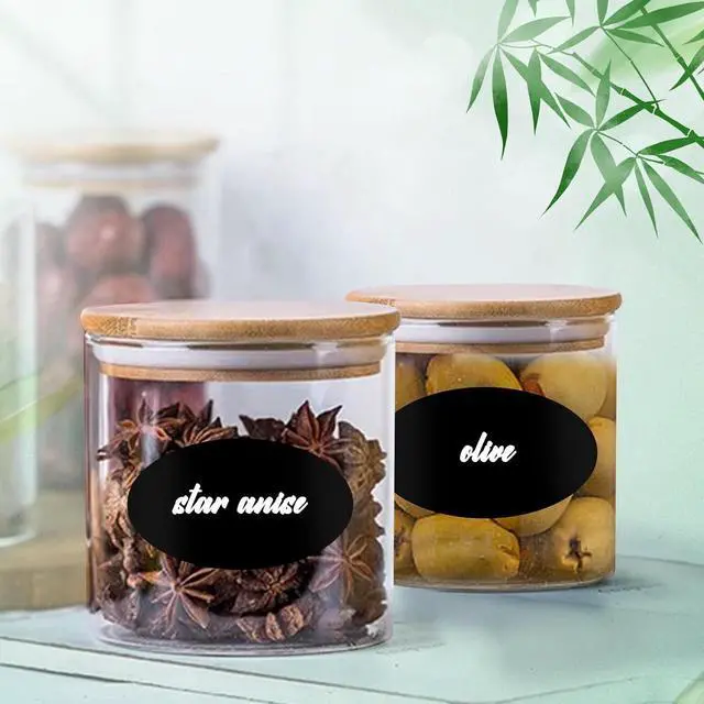 Alt view image 3 of 7 - Oui Yogurt Jar Lids, Cymuber Leak Proof Wooden Lids Set with Silicone Sealing Rings, Reusable Natural Bamboo Canning Lids Covers with Bottle Label for 5 Oz Oui Yogurt Jars Storage (10 Pack)