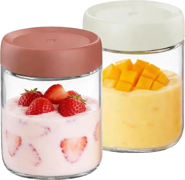 Main image of 16oz Overnight Oats Containers with full Lids - 2 Pack size Bulk Glass Jar, Meal Prep Jars for Yogurt, Salad, Smoothies, Reusable Storage appliance Containers (Leakproof, Dishwasher & Freezer Safe)