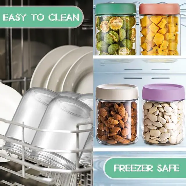 Alt view image 4 of 7 - 16oz Overnight Oats Containers with full Lids - 2 Pack size Bulk Glass Jar, Meal Prep Jars for Yogurt, Salad, Smoothies, Reusable Storage appliance Containers (Leakproof, Dishwasher & Freezer Safe)
