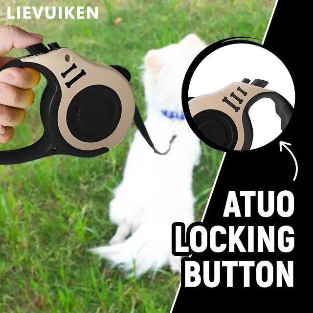 Alt view image 4 of 6 - Retractable Dog Leash Automatic Telescopic Tractor Dog Tape | Pet Tape 10/16 FT Durable and Convenient, with Non-Slip Handle, Suitable for Small and Medium-Sized Dogs