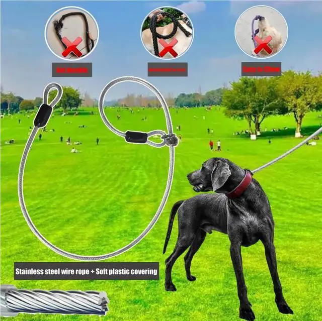 Alt view image 7 of 7 - 13FT Retractable Dog Leash for Small Dogs up to 22lbs with Chew Proof Steel Wire Extender, Lightweight, Durable & Safe Walking Solution Black S