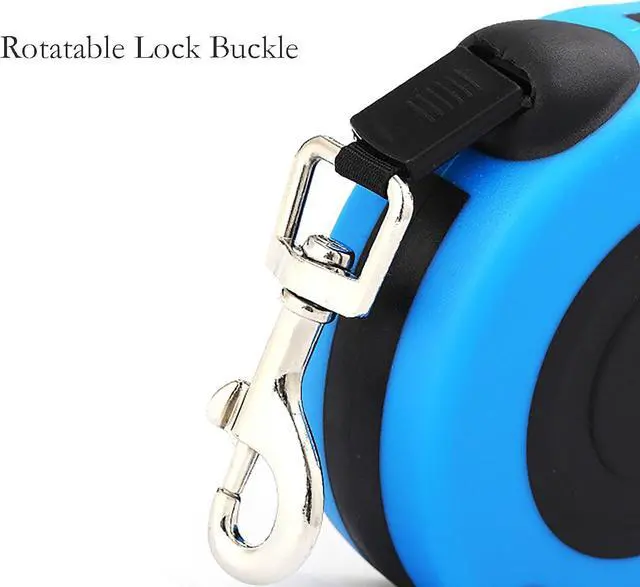 Alt view image 3 of 4 - Retractable Dog Leashe, 16 Feet Blue Automatic Dog Walking Rope with Switch and Non-Slip Handle for Walk a Dog (Blue)