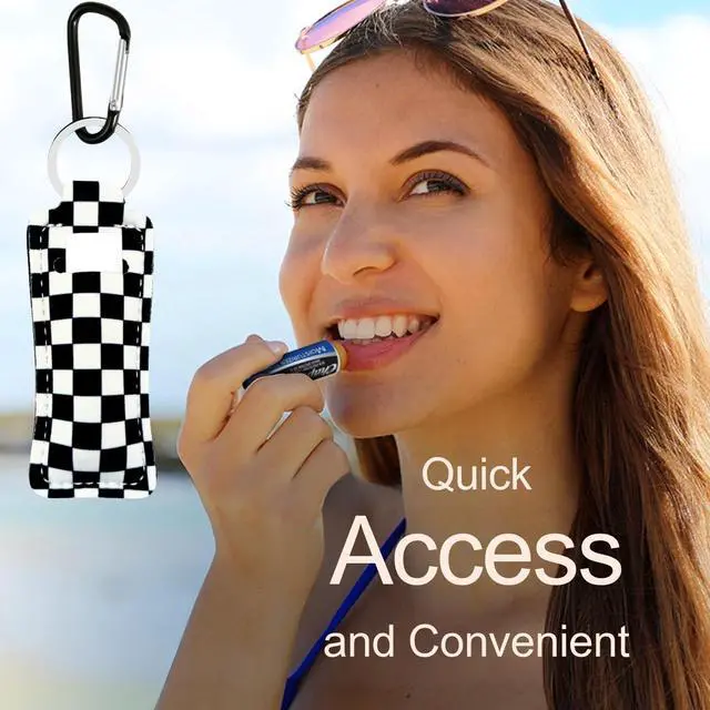 Alt view image 6 of 7 - Chapstick Holder Key Chain Lipstick Holder Lip Balm Holder Keychain | Stocking Stuffers Gift, Compatible with Chapstick, Lip Balm and Lipstick, Bag Charm Accessories, Gifts for Women Friend