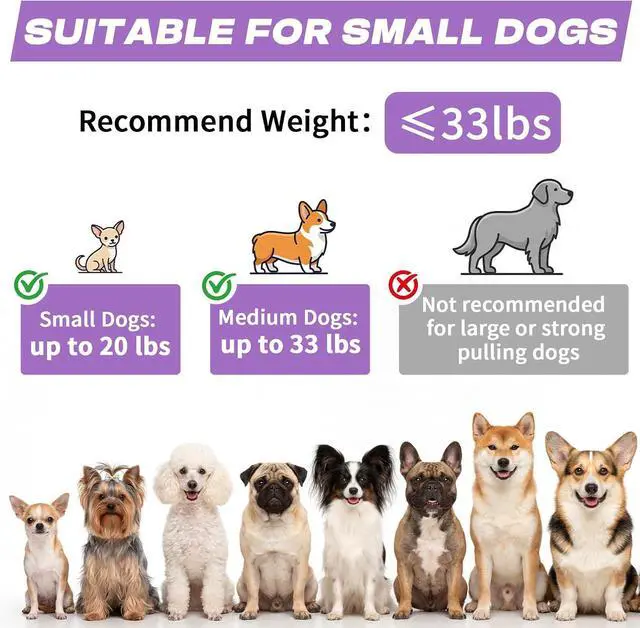 Alt view image 4 of 7 - Retractable Dog Leash with USB Rechargeable Flashlight, Purple | 16FT Automatic Telescopic Tractor Dog Leash, Durable ABS Case and Comfort Grip, Designed for Small Medium Dogs Up to 30lbs