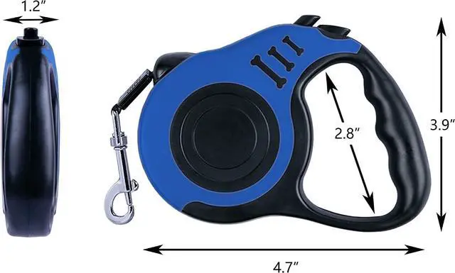 Alt view image 2 of 6 - Retractable Dog Leash 10ft, Tangle-Free Expandable Leash for Small Dogs Up to 22lbs, Easy-Adjust Lock & Anti-Slip Handle for Safe Walks