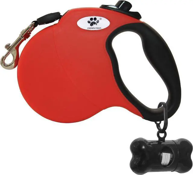 Main image of 13 ft Retractable Dog Leash for Large Dogs up to 26 lbs,Tangle-Free Nylon Tape,Red S