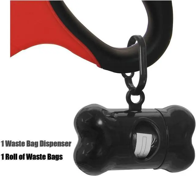 Alt view image 3 of 5 - 13 ft Retractable Dog Leash for Large Dogs up to 26 lbs,Tangle-Free Nylon Tape,Red S