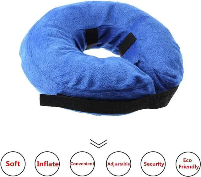 Alt view image 2 of 6 - THAIN Soft Dog Recovery Protective Collar After Surgery-Cone Inflatable Collar for Dogs and Cats - Adjustable Washable Elizabethan Collar (S)