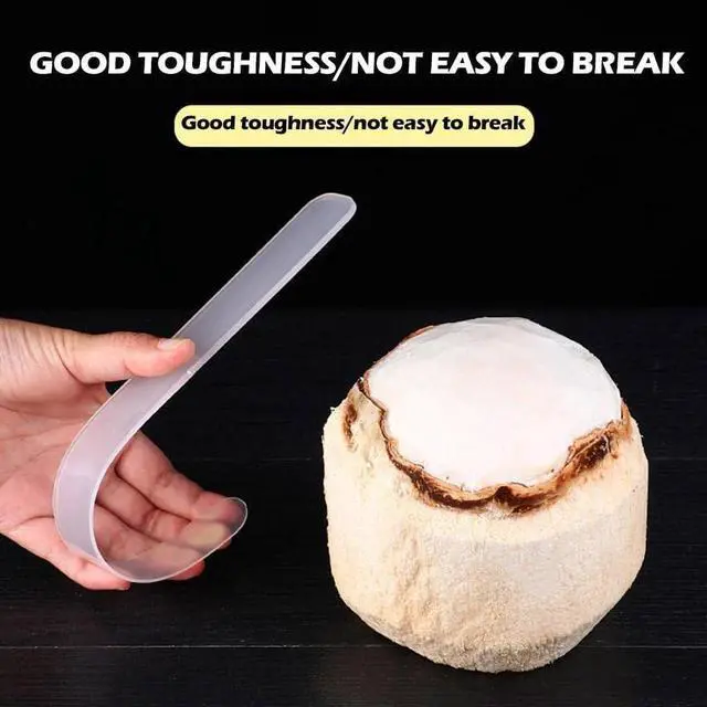 Alt view image 2 of 7 - Coconut Meat Scraper, Coconut Opener, Soft and Flexible Coconut Egg Tools Kitchen Utensils for Coconut Melon Ballers Melon BallersGadgets for Coconut Love