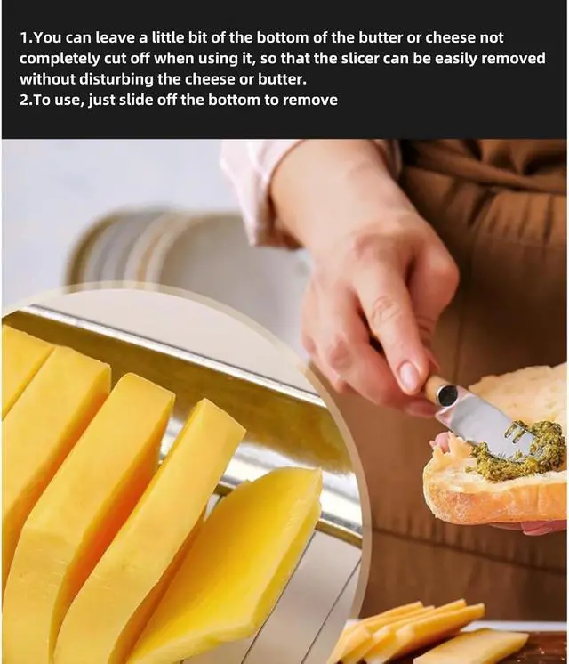 Alt view image 5 of 7 - Butter & Cheese Slicer CutterSuitable for Block Cheese, Butter, and Soft Fruits, and Dishwasher Washable