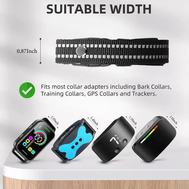 Alt view image 4 of 7 - Collar Replacement Strap, Reflective Replacement Nylon Collar Strap | E Collar Straps for Dog GPS Training Bark Receiver Collars, Fits Small Medium Large Dogs, Durable & Adjustable (Black)