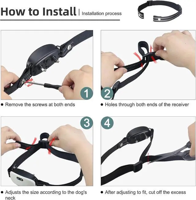 Alt view image 6 of 7 - Collar Replacement Strap, Reflective Replacement Nylon Collar Strap | E Collar Straps for Dog GPS Training Bark Receiver Collars, Fits Small Medium Large Dogs, Durable & Adjustable (Black)