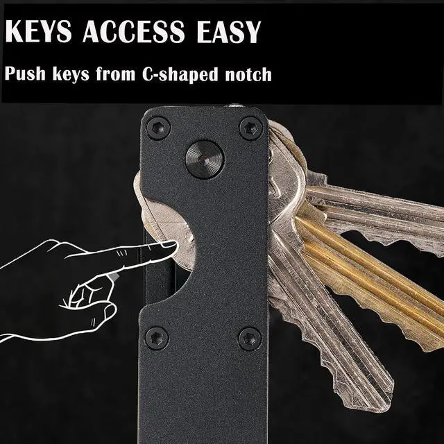 Alt view image 3 of 7 - Key Organizer Minimalist Innovative Keyholder Compact Keys Organizer Smart KeyChain Secures 2-6 Keys