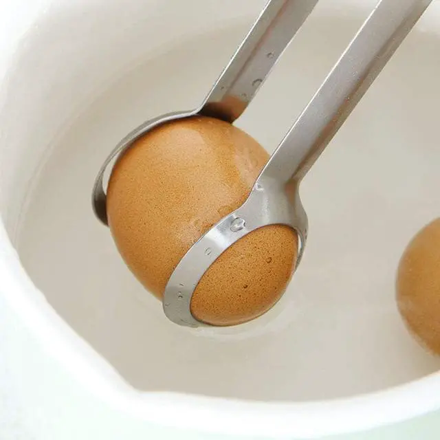 Alt view image 7 of 7 - 1 Piece Boiled Egg Tong Multifunction Egg Tong Stainless Steel Egg Tong Non-slip Boiled Egg Clip Food Tong Kitchen Tong Salad Tong Kitchen Supplie Cooking Tool, Silver