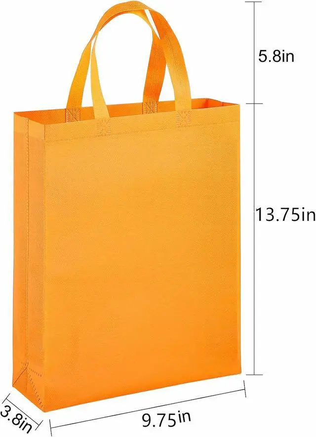 Alt view image 5 of 7 - Supersize 10 Pack Reusable Non Woven Gift Bags with Handles Party Fabric Tote Bags Treat Bags for Birthday Favors, Snacks 10 Colors (9.8 x 13.8 x 4 inches)