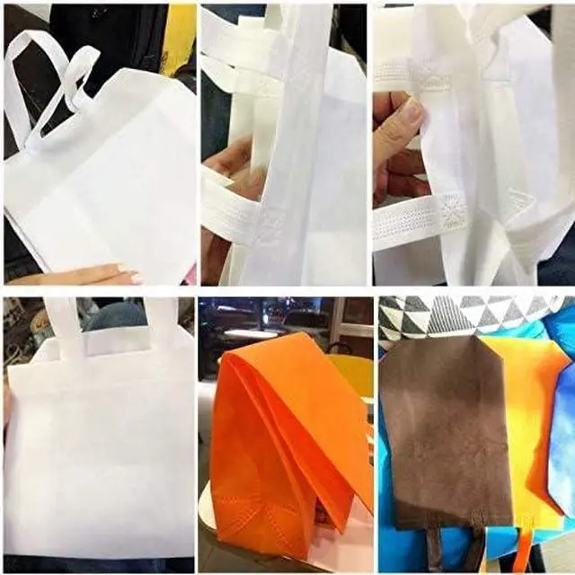 Alt view image 6 of 7 - Supersize 10 Pack Reusable Non Woven Gift Bags with Handles Party Fabric Tote Bags Treat Bags for Birthday Favors, Snacks 10 Colors (9.8 x 13.8 x 4 inches)