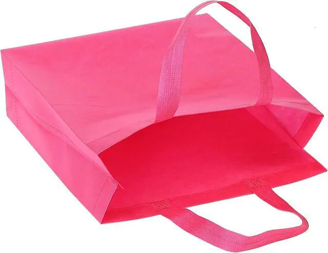 Alt view image 7 of 7 - Supersize 10 Pack Reusable Non Woven Gift Bags with Handles Party Fabric Tote Bags Treat Bags for Birthday Favors, Snacks 10 Colors (9.8 x 13.8 x 4 inches)