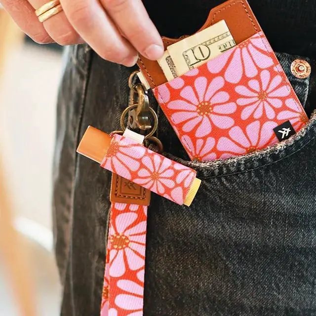 Alt view image 5 of 5 - Thread Wallets Elastic Chapstick and Lip Gloss Holder Keychain