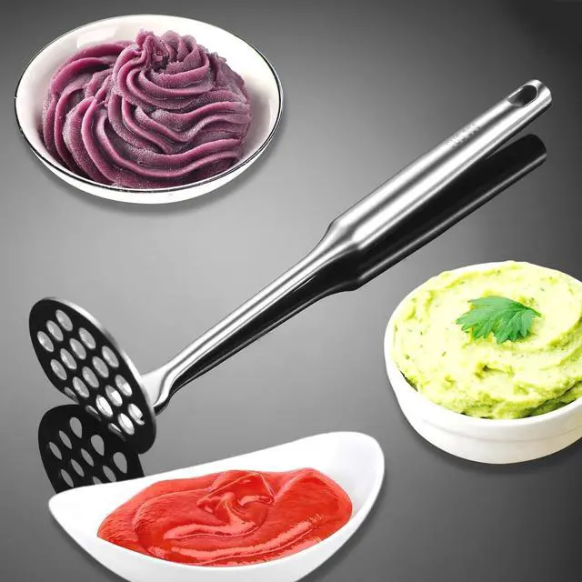Alt view image 4 of 7 - Small Potato Masher - Stainless Steel Mini Avocado Masher for Avocado, Potatoes, Beans, Meat, Vegetables, Dishwasher Safe