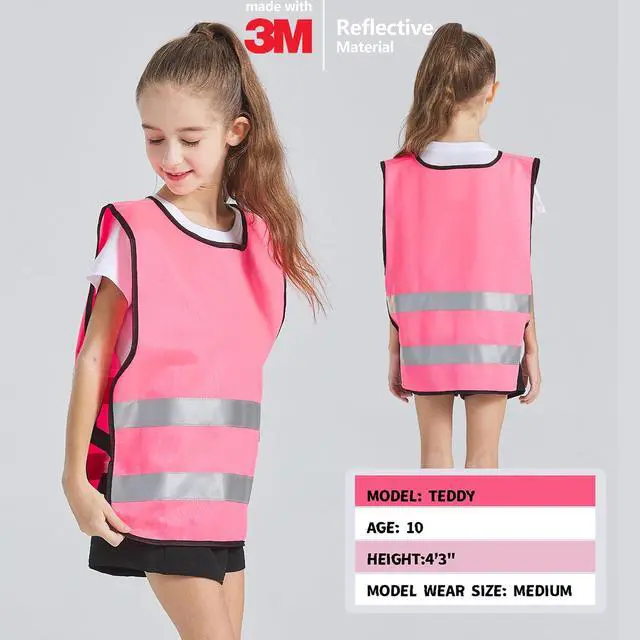 Alt view image 3 of 6 - SIFE Kids' Safety Vest for Young Explorers,6 Color Options,Compatible with 3M Technology