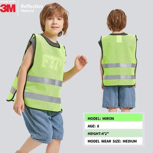 Alt view image 4 of 6 - SIFE Kids' Safety Vest for Young Explorers,6 Color Options,Compatible with 3M Technology